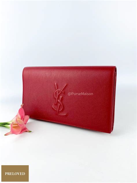 Yves Saint Laurent Clutch Red Fleur Corrigee Pigmentee 